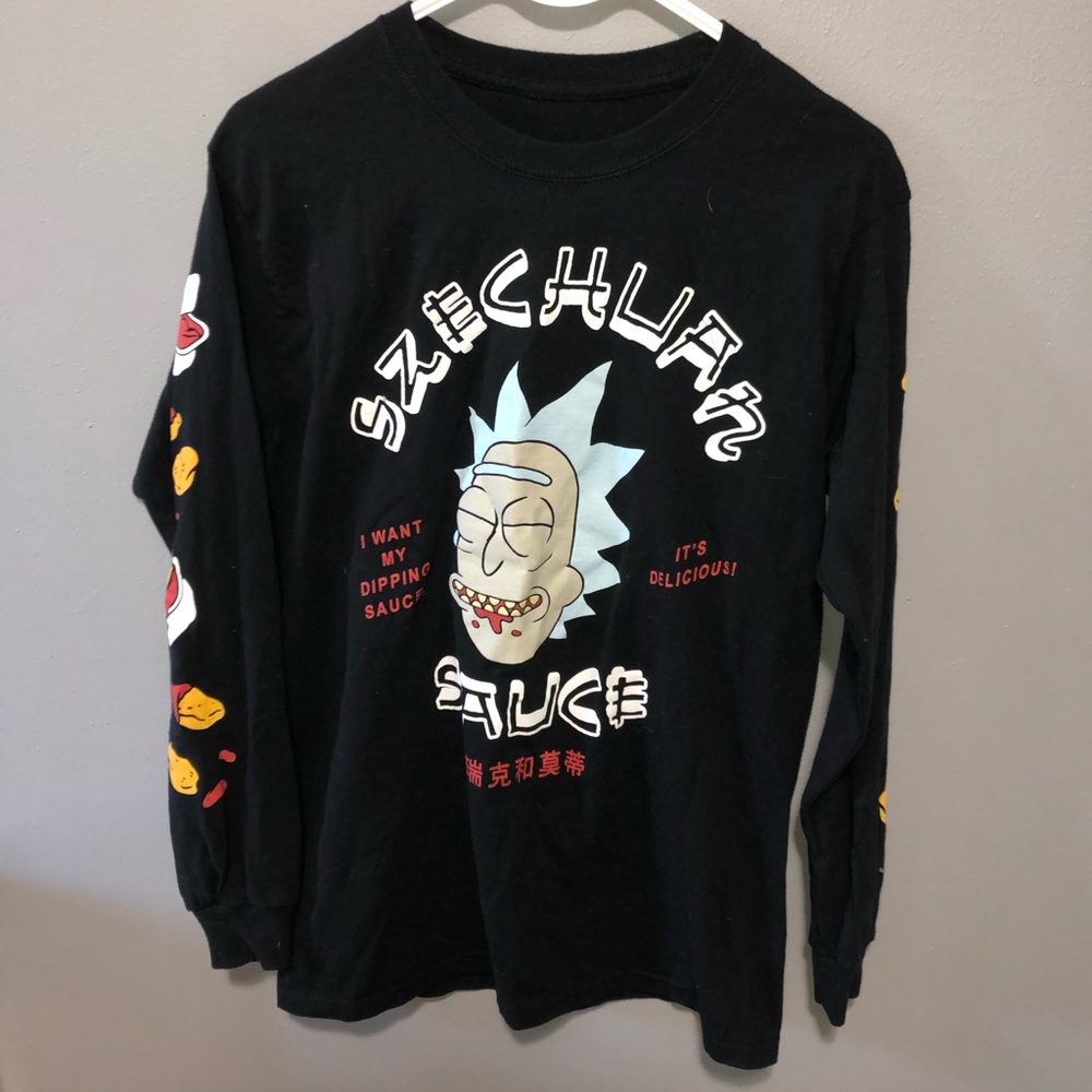 Rick and Morty Black Long Sleeve - Adult Swim